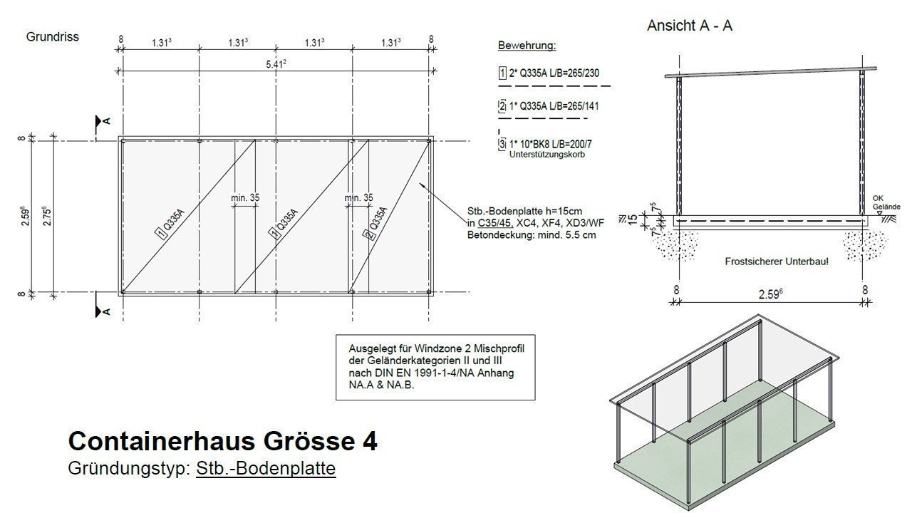 Fahrradgarage Fahrradhaus Mülltonnenhaus Gartenhaus Gr.4 531 x 265 cm mit Holzverkleidung – Bild 5